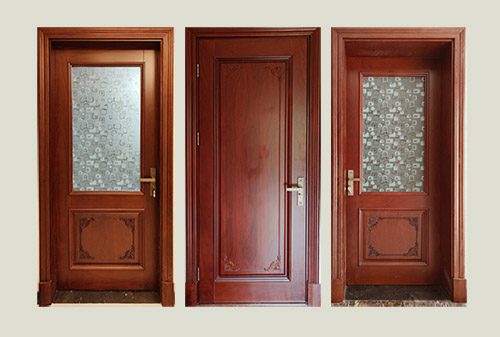 龙门中式家庭装修实木木门定制安装效果图